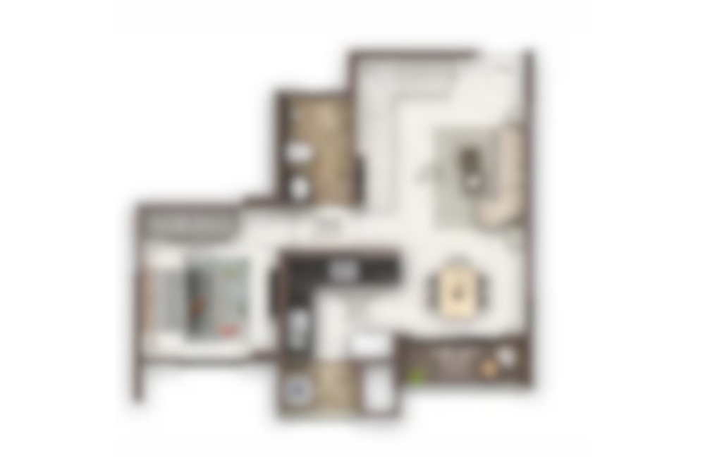 2 BHK Floor Plan